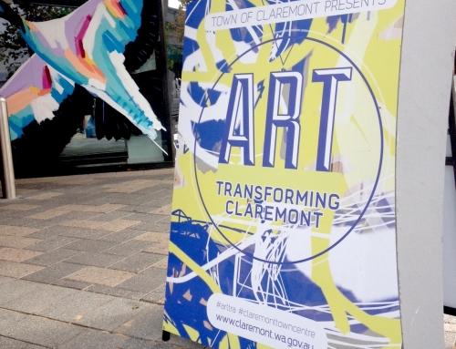 Digital abstract festival signage