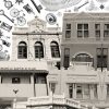 "Come on Down" by Sioux Tempestt, digital montage from her Chronicle series, celebrates the heritage architecture of Perth and it's suburbs.